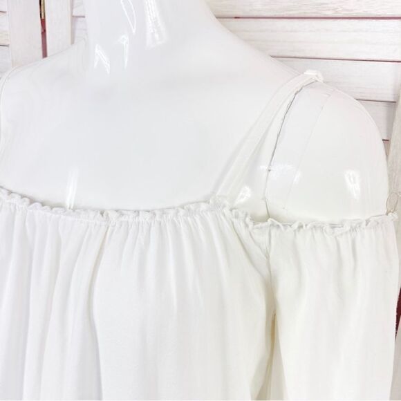 Rue21 Crochet Lace Insets Off The Shoulder Tunic Top White Small - Picture 5 of 12